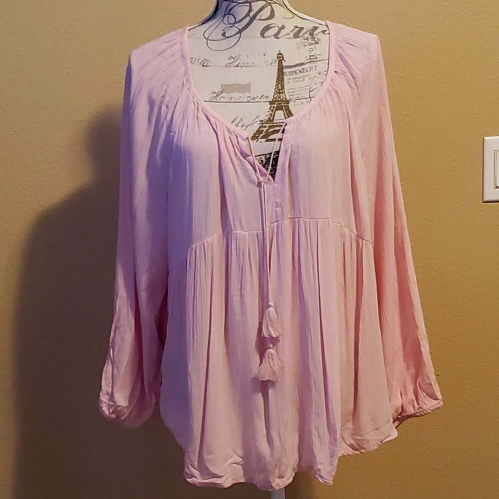 NWT Old Navy Pink peasant top